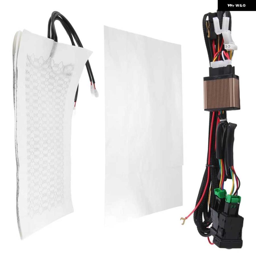 並行輸入品4PCS カーシートヒーター 12V 加熱シート ヒーター パッド 2個付き 超ホット OLLA RAV4 REIZ YARISの画像