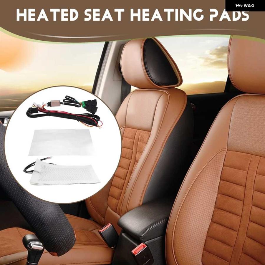 並行輸入品4PCS カーシートヒーター 12V 加熱シート ヒーター パッド 2個付き 超ホット OLLA RAV4 REIZ YARISの画像