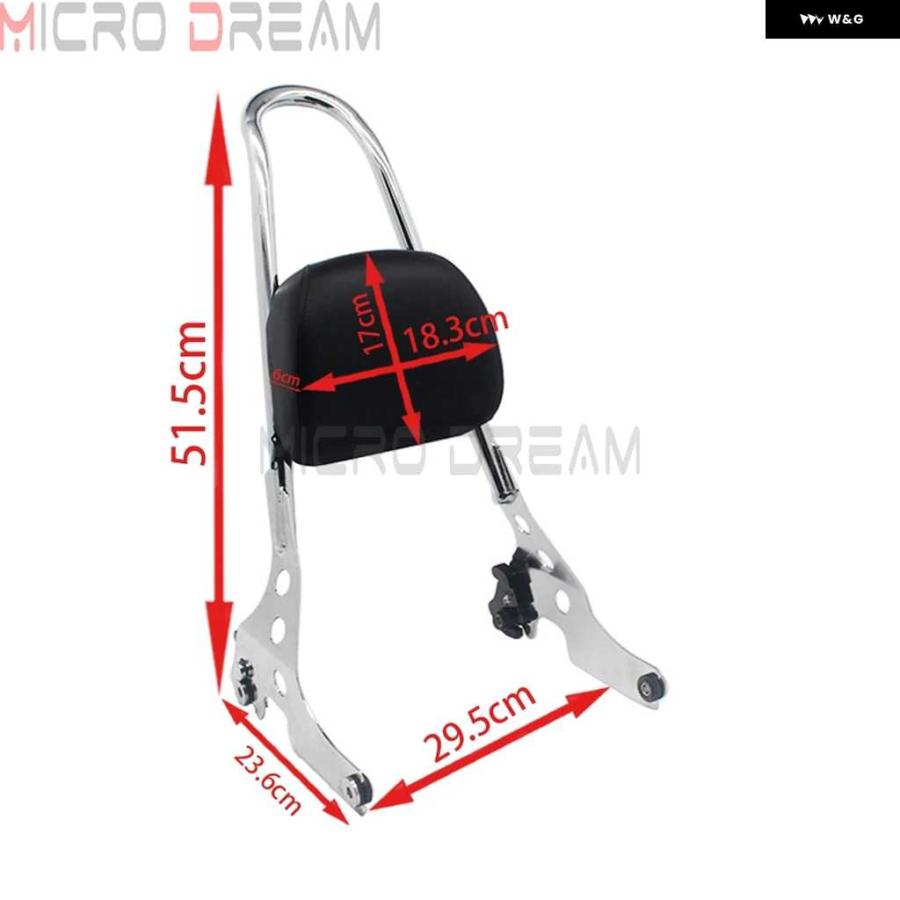 並行輸入品シーシーバー バックレスト パッド ラゲッジラック ハーレー スポーツスター XL883 XL1200 C/N/R 48 72 1200アイアンスーパーロー カスタム_4