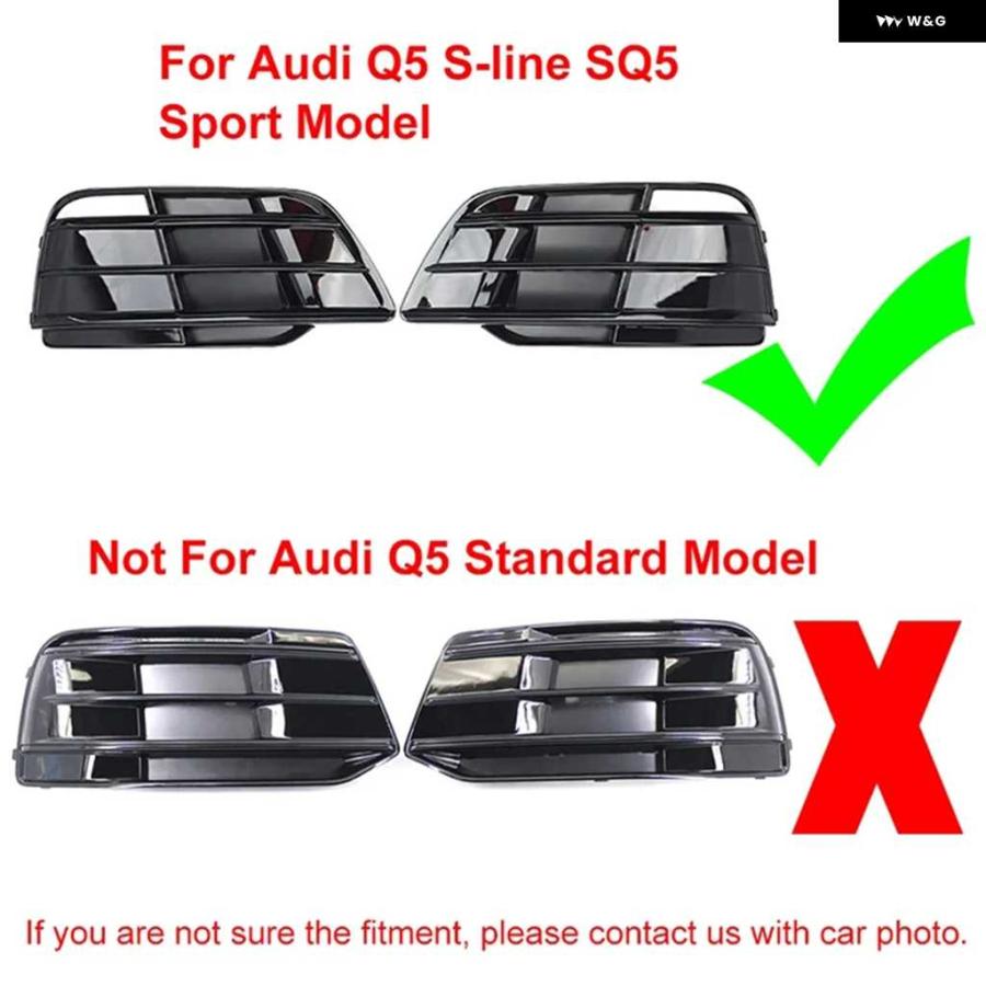 並行輸入品車用フロント バンパー フォグランプ グリル カバー アウディ Q5 Sライン SQ5 2018-22_4