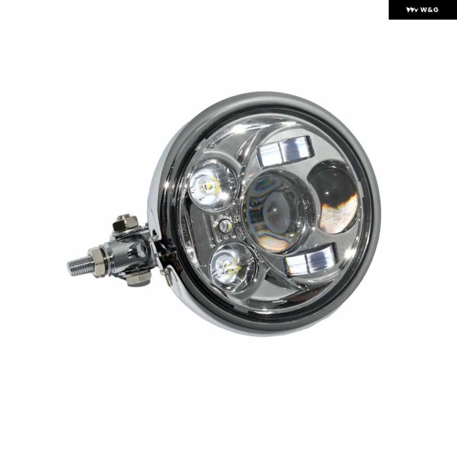 並行輸入品6.5インチ LED オートバイ バイク ヘッドライト ボトム マウント ハイ/ロービーム モーター LED ヘッドランプ ドライビングライト プロジェク