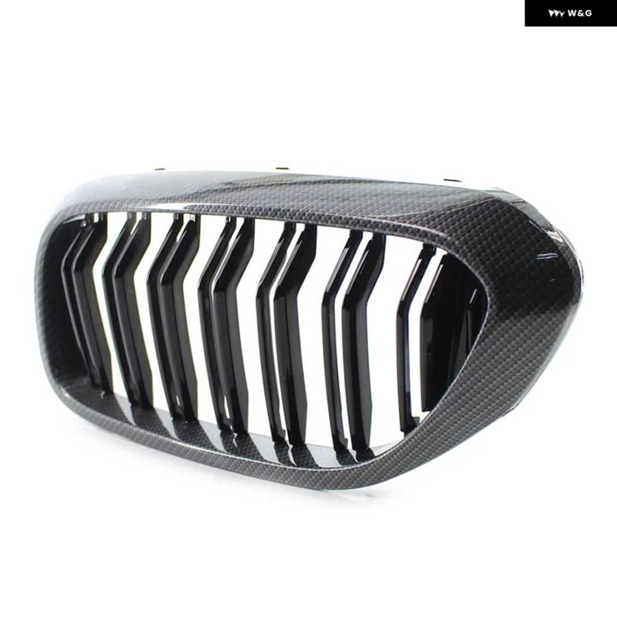 並行輸入品2個 カーボン ABS 車用フロントキドニー グリル レーシング グリル BMW 5シリーズ G30 G31 G38 530I 540I 2017 2018 2019_5