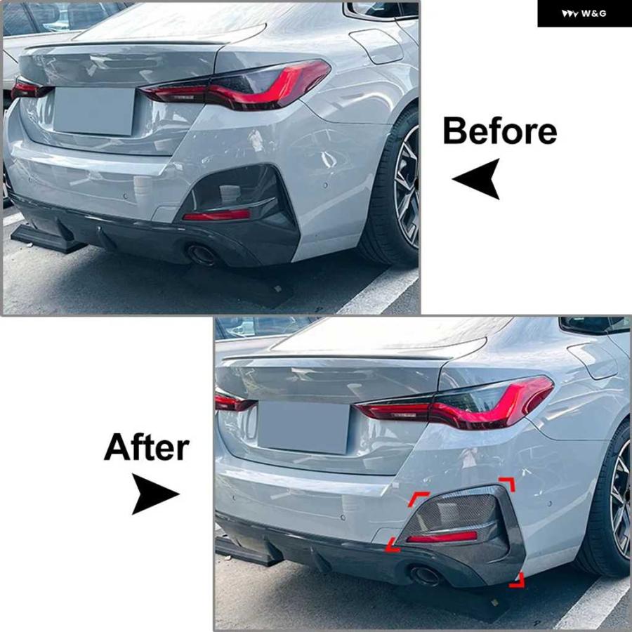並行輸入品2個 車用 リア バンパー サイド エアベント カバー トリム ABS プラスチック BMW 4シリーズ G26 4ドア グランクーペ I4 2020-2024 2021-23の画像