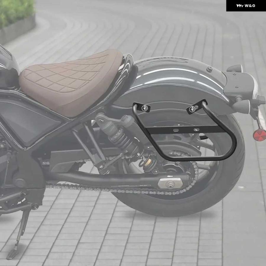 並行輸入品ホンダ REBEL 2021-24 2025 オートバイ バイク サイドラゲッジラック サドルバッグ ブラケット サイドバッグ サポート マウント ホルダー_6