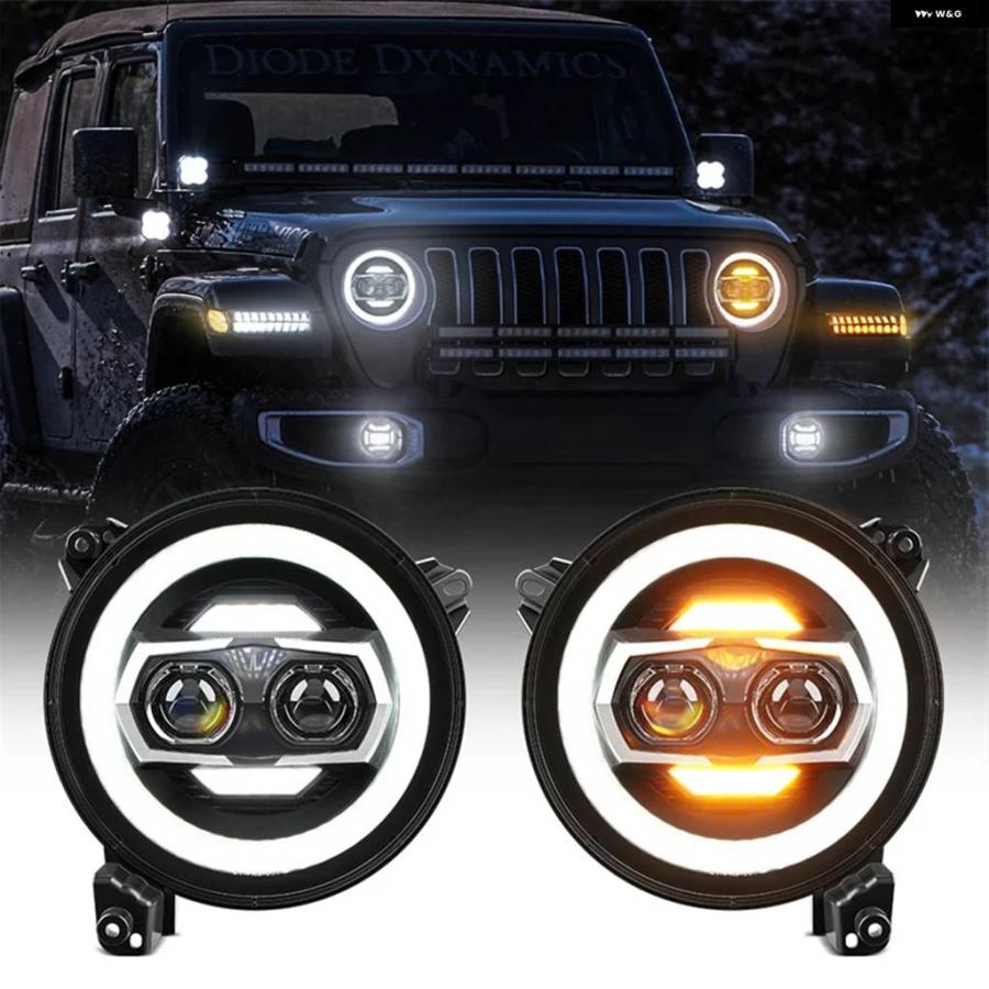 並行輸入品9インチ LED ライト ヘッドライト ハイロービーム ハロー