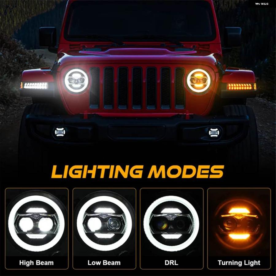 並行輸入品9インチ LED ライト ヘッドライト ハイロービーム ハロー