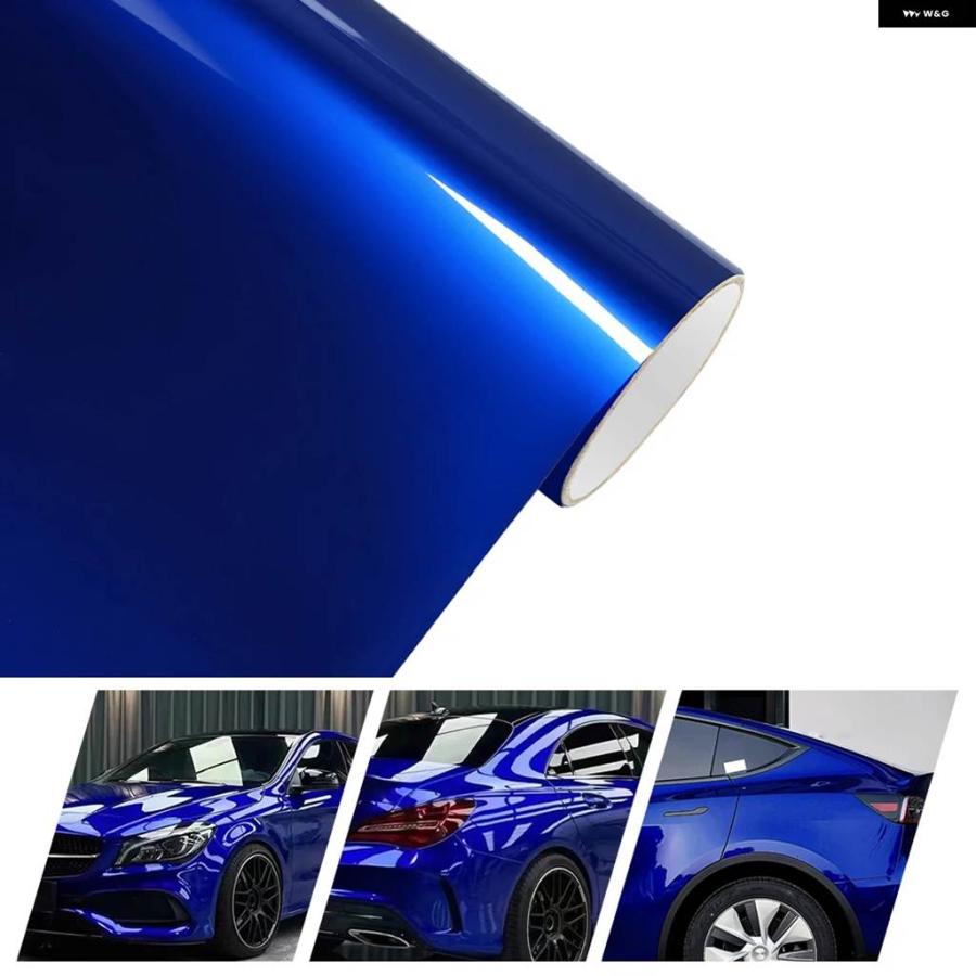 並行輸入品車用 ステッカー 液体 ディープブルー ビニールラップフィルム 防水 気泡なし ステッカー 車 バイク ボディ チューニング