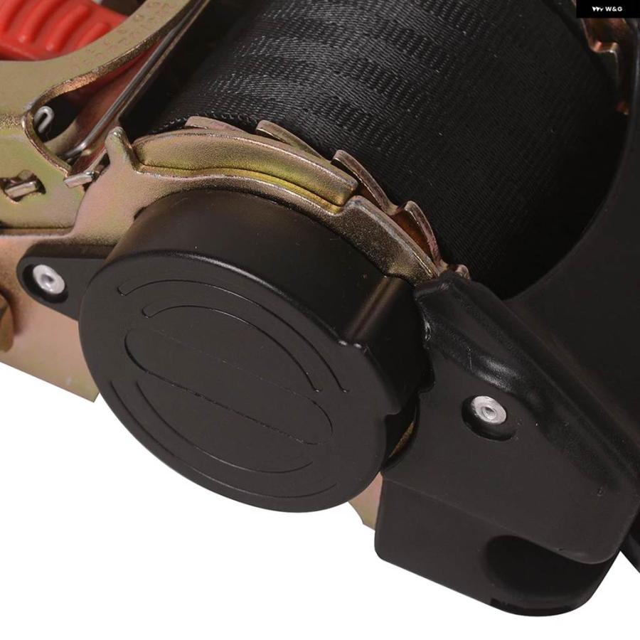 並行輸入品自動巻き取り式ラチェットストラップ 5CM X 30CM タイダウン 貨物ラッシング ダブルSフック オートバイ オフロード車両 船舶 カートの画像