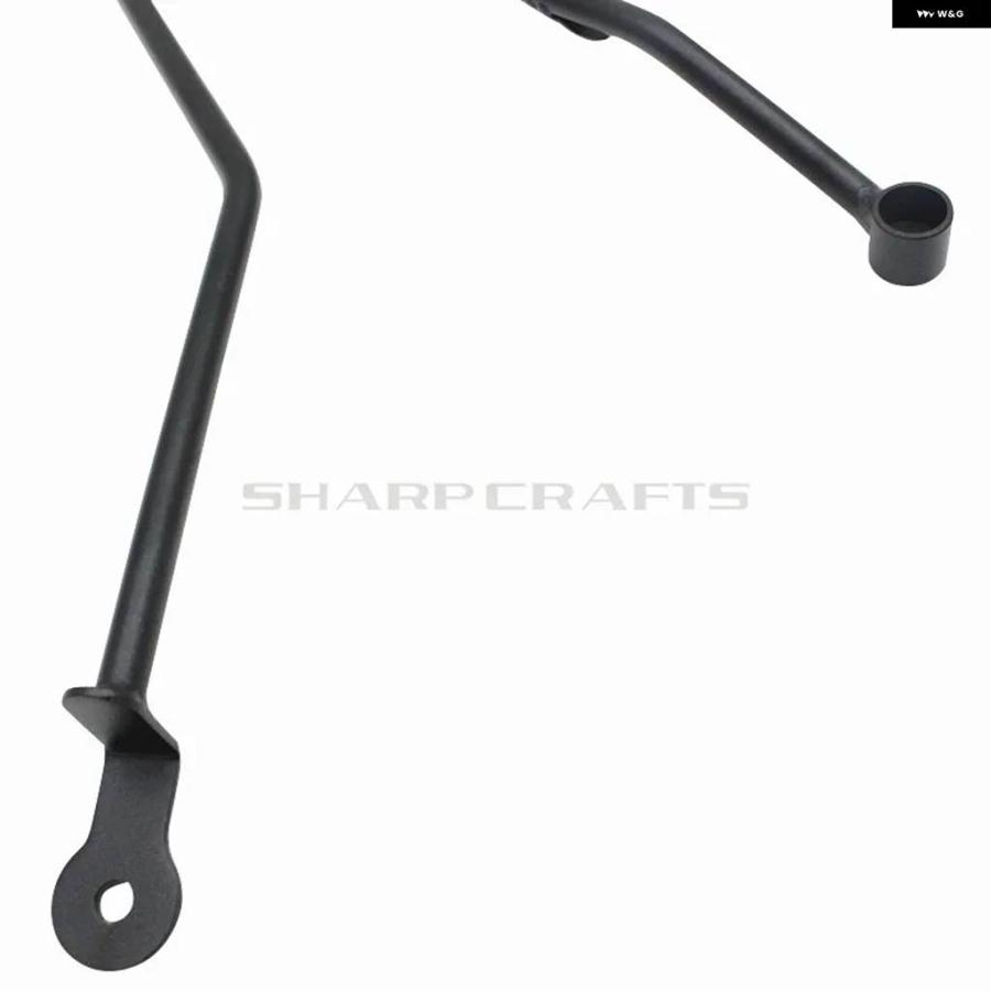 並行輸入品オートバイ ブラッククローム サドルバッグ サポート ガードバー サイド マウント ブラケット ホルダー トライアンフ BONNEVILLE SE T100 T 1の画像