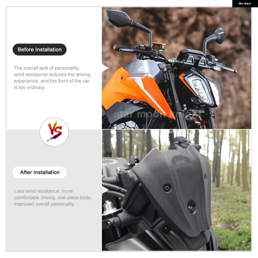 並行輸入品フライスクリーン オートバイ アクセサリー 790 DUKE 2018- 2023 2024 2025 フロントミニ ウィンドシールド フェアリング ウィンドスクリーンの画像