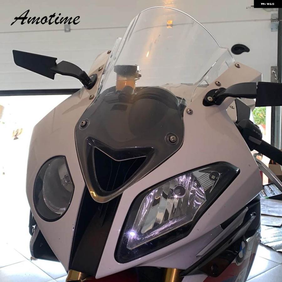 並行輸入品S1000RRミラー バイク ウィングミラー 調整可能 回転式 バックミラー サイドミラー BMW S1000RR 2009 - 2015-18の画像