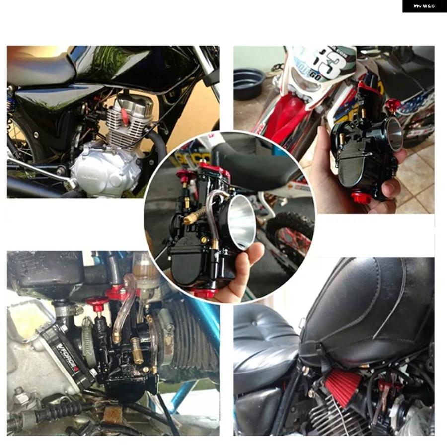並行輸入品 PWK キャブレター 21 24 26 28 30 32 34 2T 4T 70CC 〜 350CC オートバイ パワージェット付き ヤマハ コソ ATV_12