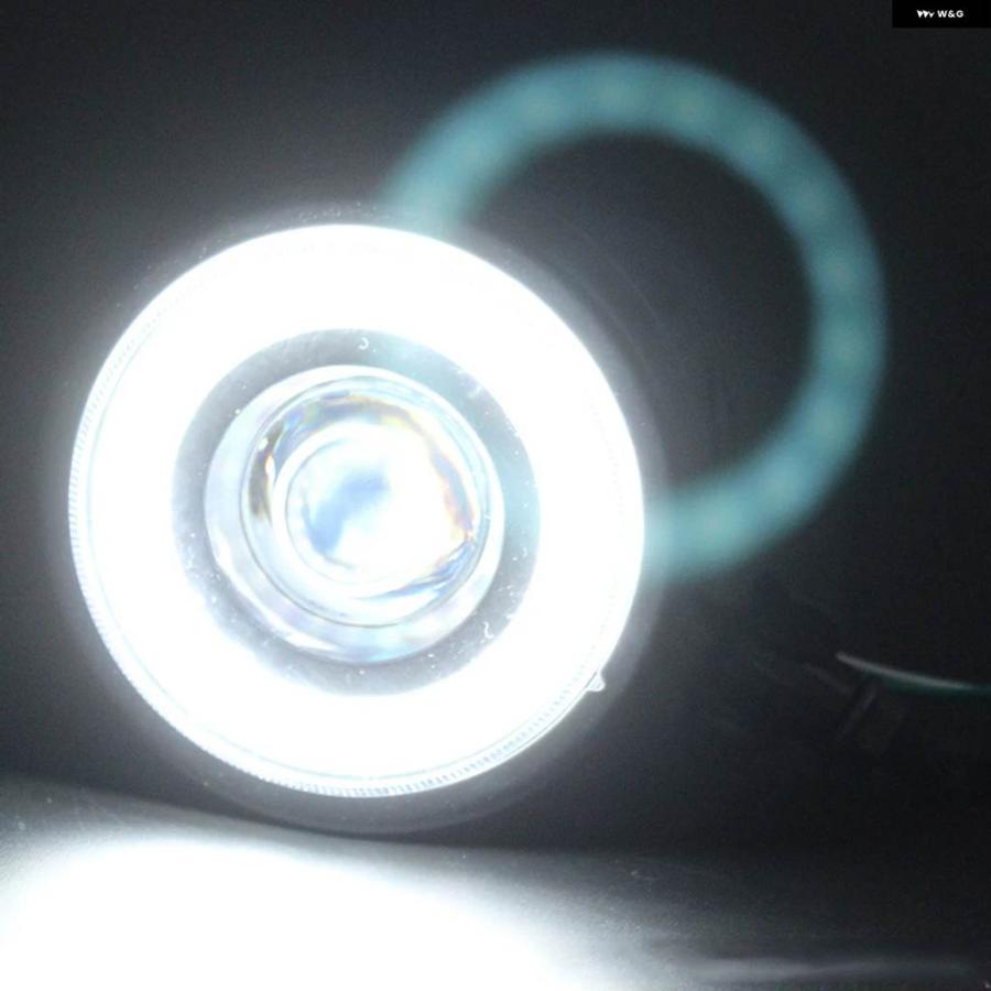 並行輸入品オートバイ レトロLED ヘッドライト フォグランプ ホワイトエンジェルアイ ハーレー カフェレーサー チョッパー 補助スポットライトランプ_3