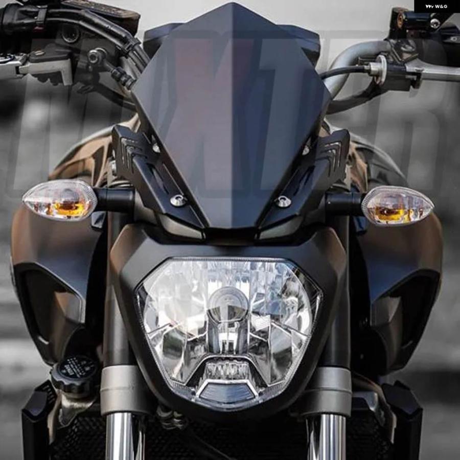 並行輸入品ヤマハ MT-07 FZ-07 2018 2019 2020 MT07 FZ07 FZ-07 バイク アクセサリー アルミ ウインドシールド ウインドスクリーン デフレクター_3