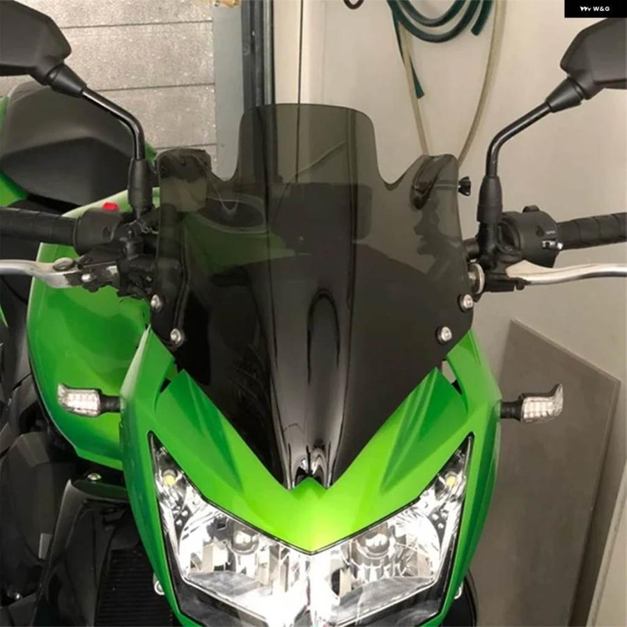 並行輸入品オートバイ ダブルバブル 風防 ウインドスクリーン 2007 - 10 2011 2012 カワサキ Z750 Z750R ブラックの画像