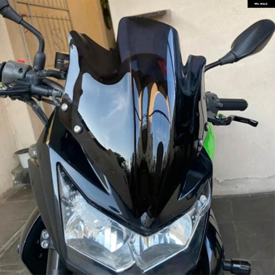 並行輸入品オートバイ ダブルバブル 風防 ウインドスクリーン 2007 - 10 2011 2012 カワサキ Z750 Z750R ブラックの画像