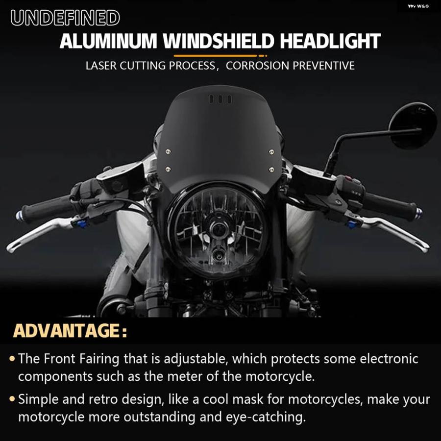 並行輸入品ROYALENFIELD ロイヤルエンフィールド インターセプター 650 350 アクセサリー レトロ ウィンドスクリーン 風防 ウィンドスクリーン デフレクの画像