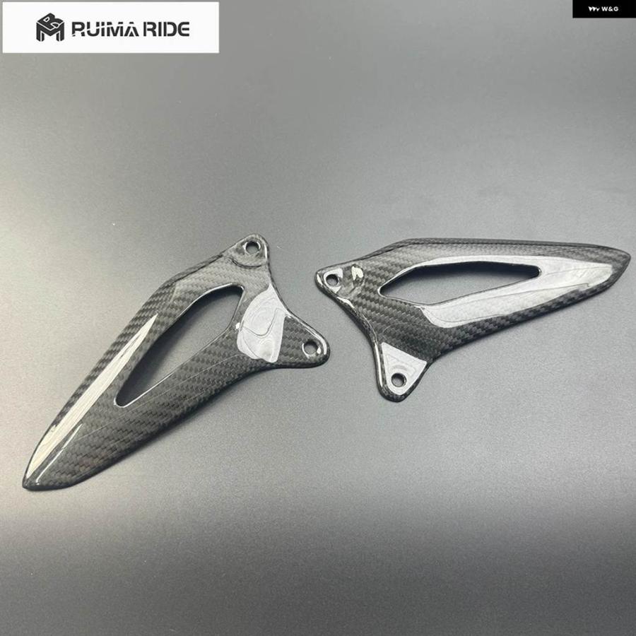 並行輸入品カーボン バイク アクセサリー トライアンフ スピード トリプル 1200RS 1200RR 2021-2024 ヒールガードペダルの画像