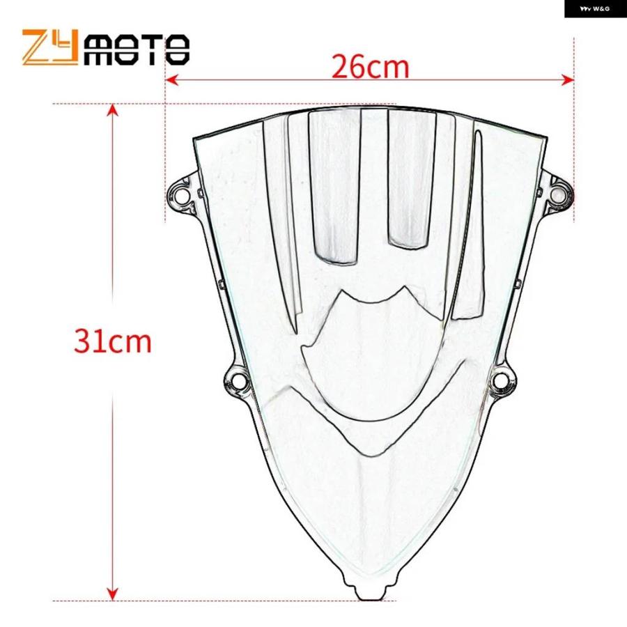並行輸入品ホンダ CBR250RR RR 250RR CBR250 2017-20 ウィンドシールド ダブルバブル バイク アクセサリーの画像
