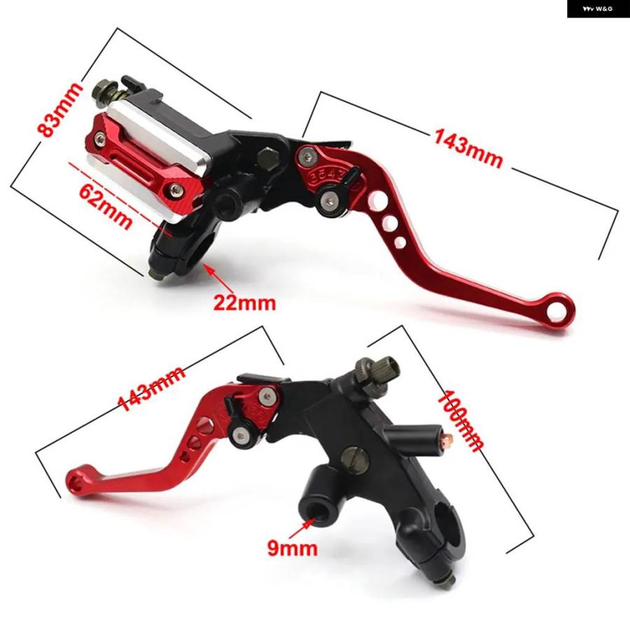 並行輸入品7/8 22CM オートバイ ハンドルバー レバー マスター シリンダー レバー 油圧 ブレーキ ポンプ クラッチハンドル リザーバーセット ホンダ_10