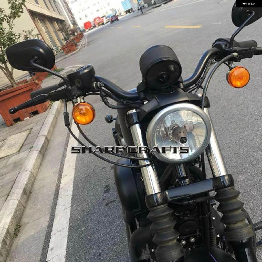 並行輸入品オートバイ 1インチ ドラッグバー ハンドルバー ハンドル ディンプル加工 ハーレー スポーツスター XL883 XL1200 X48 DANY SOFTAIL ファットの画像