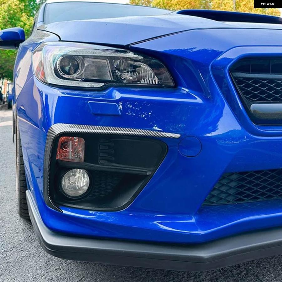 並行輸入品車用フロント バンパー スポイラー スプリッター フォグランプ スポイラー カバー トリム スバル WRX STI VA 2014-2016 カーボンの画像