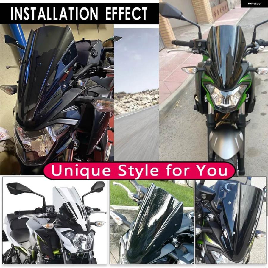 並行輸入品Z650 アクセサリー ウインドスクリーン ウインドシールド シールドスクリーン バイザー ウインドデフレクター カワサキ Z 650 Z-650 2017-201の画像