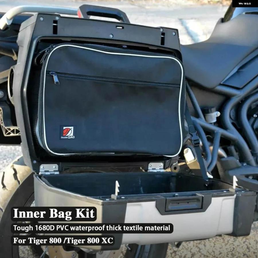 並行輸入品バイク パニエライナーインナーバッグ TIGER 800/XC サイドケース - ブラック 防水 ラゲッジキットの画像
