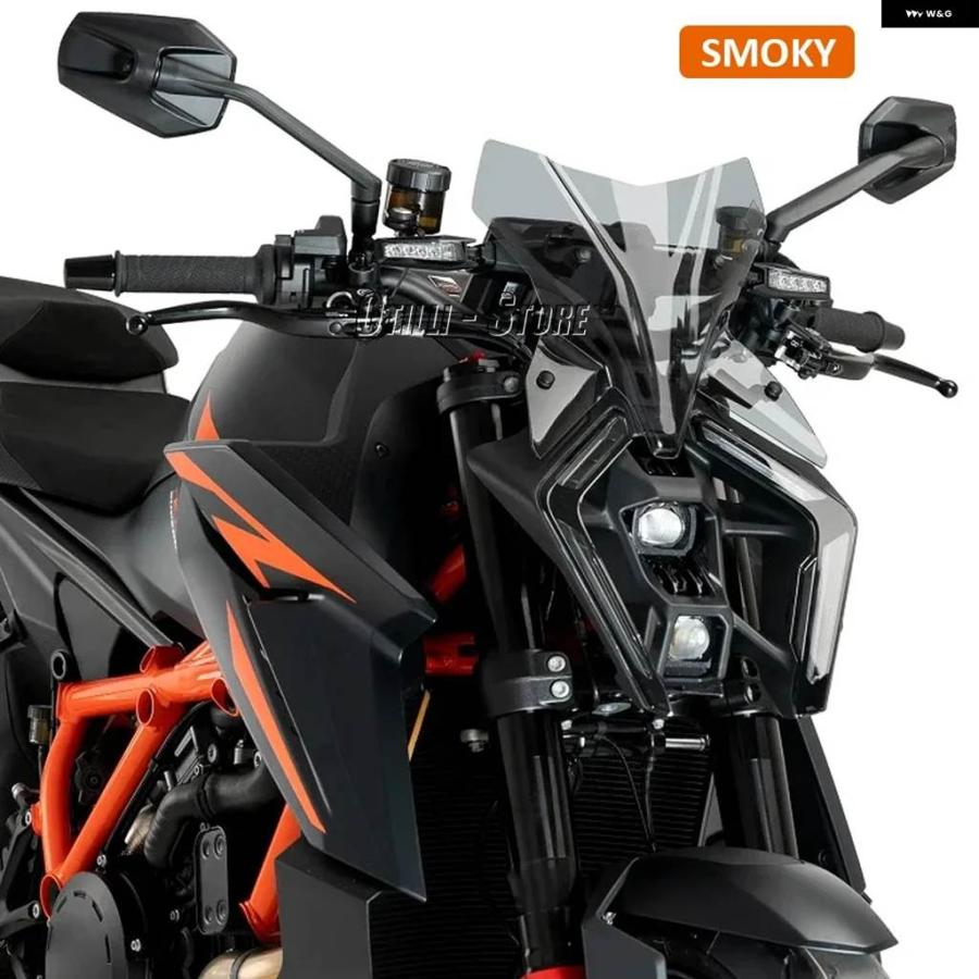 並行輸入品オートバイ 1390 スーパーデューク R 1390 SUPER DUKE R 2024 2025 スポーツツーリングバイザー ウィンドシールドの画像