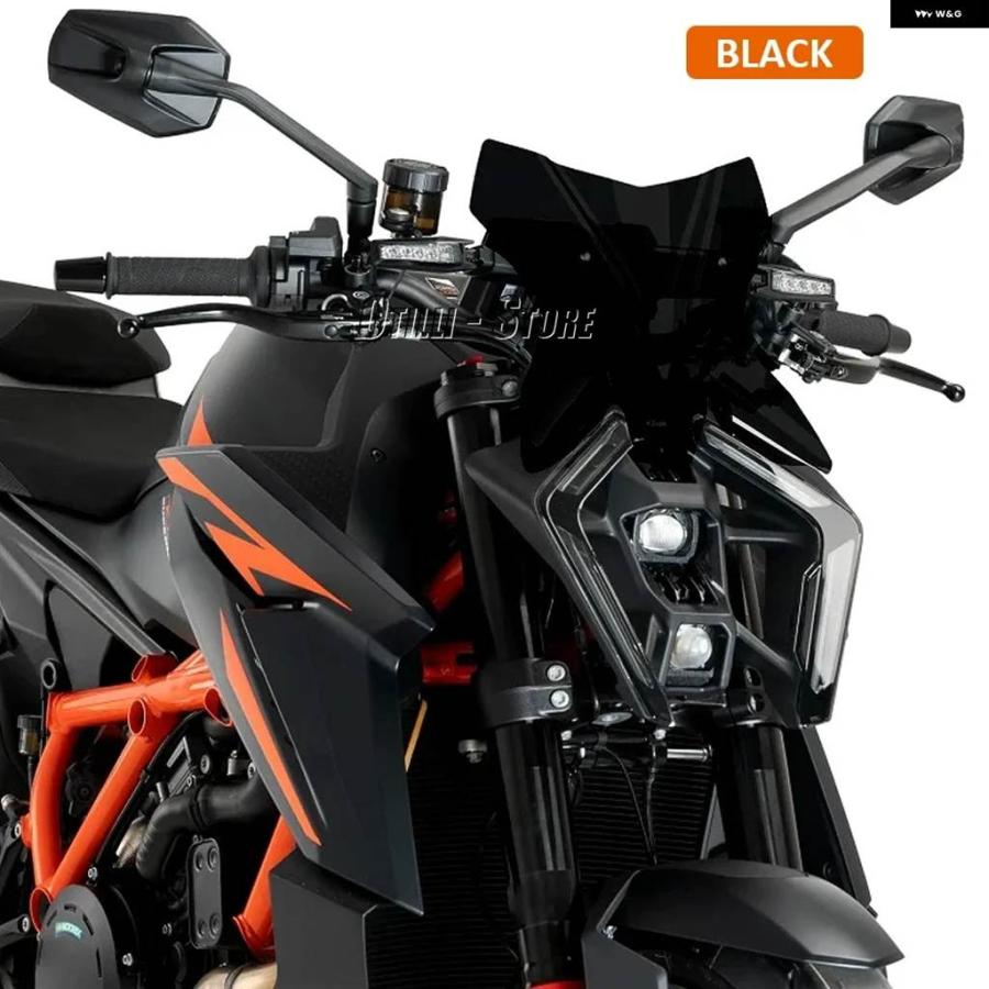 並行輸入品オートバイ スポーツツーリングバイザー風防風スクリーンアクセサリー1390スーパーデュークR 1390 SUPER DUKE R 2024 2025の画像