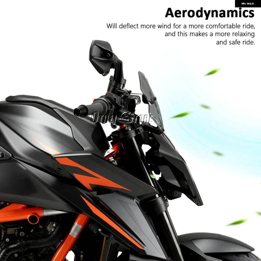 並行輸入品オートバイ スポーツツーリングバイザー風防風スクリーンアクセサリー1390スーパーデュークR 1390 SUPER DUKE R 2024 2025の画像