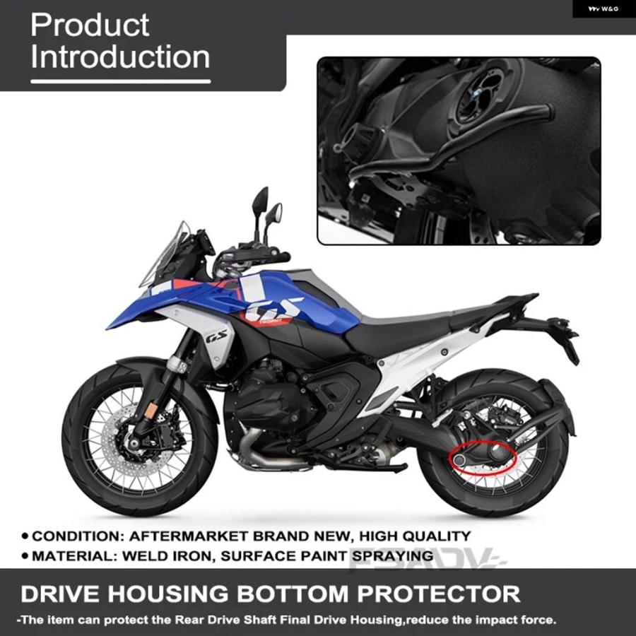 並行輸入品R1300GS カルダンプロテクション BMW リアドライブシャフトプロテクション ADV アドベンチャー 2023 2024 2025の画像