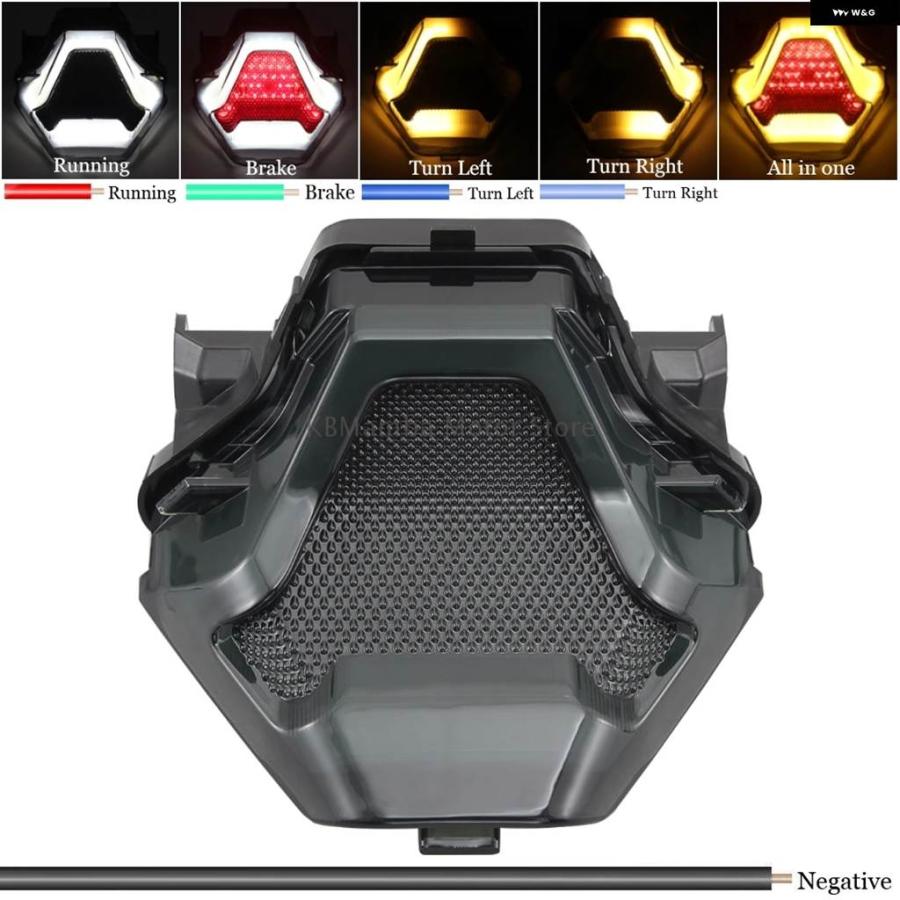 並行輸入品オートバイ LED テールライト アクセサリー ウィンカー ウィンカー ヤマハ YZF R3 R25 FZ07 Y15ZR MT03 MT07 MT25 LC150 2015-2017の画像