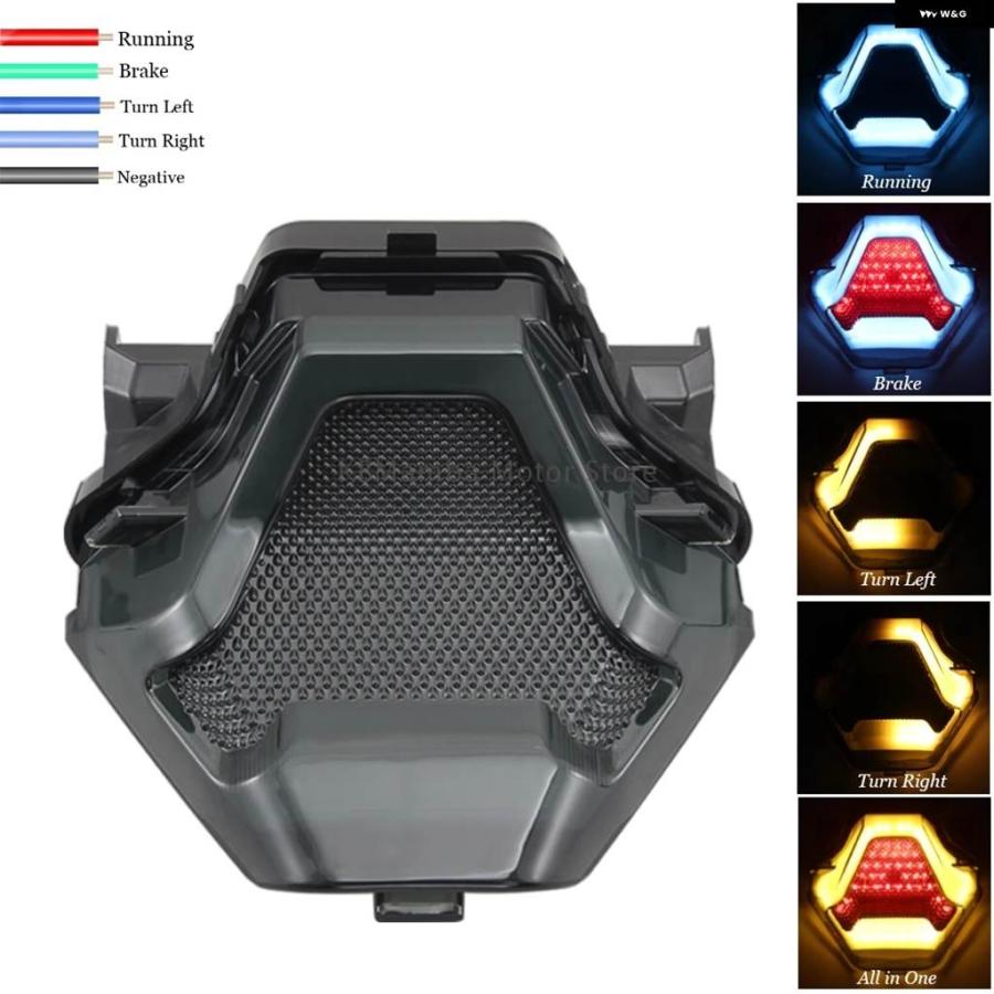 並行輸入品オートバイ LED テールライト アクセサリー ウィンカー ウィンカー ヤマハ YZF R3 R25 FZ07 Y15ZR MT03 MT07 MT25 LC150 2015-2017の画像