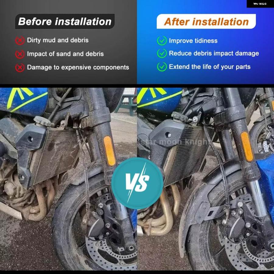 並行輸入品カワサキ VERSYS 1000 VERSYS1000 2019- バイク アクセサリー フロントフェンダー マッドガード エクステンダー マッドガード スプラッシュガの画像
