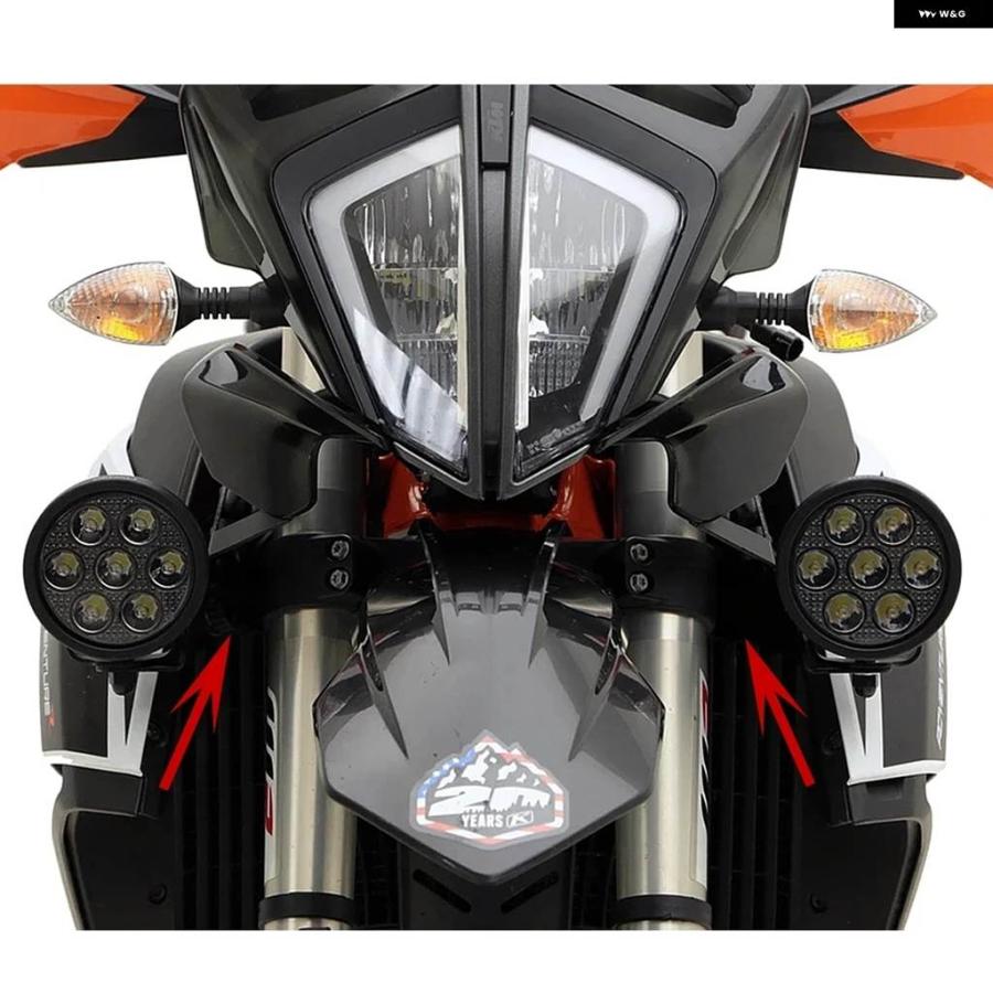 並行輸入品790アドベンチャー 790アドベンチャーR 2019-2020 バイク フォグランプ スポットライト ブラケット ホルダー スポットライト マウントの画像