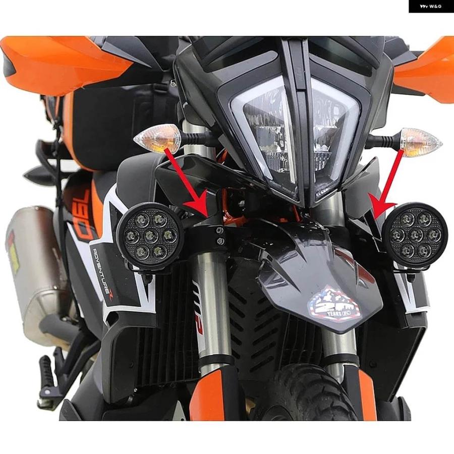 並行輸入品790アドベンチャー 790アドベンチャーR 2019-2020 バイク フォグランプ スポットライト ブラケット ホルダー スポットライト マウントの画像