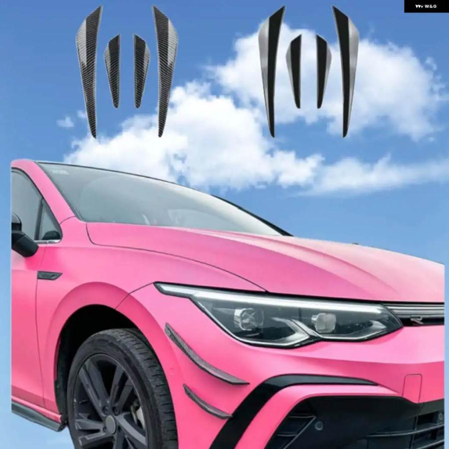 並行輸入品車フロント バンパー サイド カナード バンパー リップスポイラー トリム フォルクスワーゲン VW ゴルフ MK8スタンダードGTI GTDの画像
