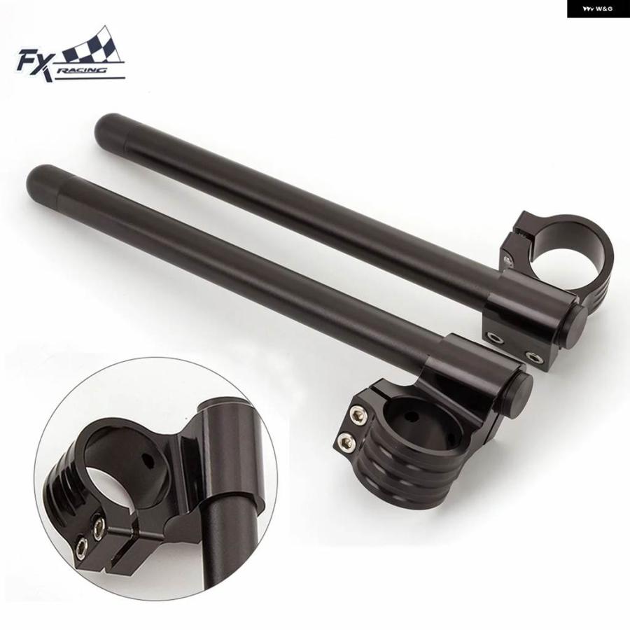 並行輸入品31 33 35 36 37 40 43 45 46 48 50 41 52 53 54MM CNC オートバイ ライザーライザークリップオンクリップオンクリップオン ハンドルバー フォの画像