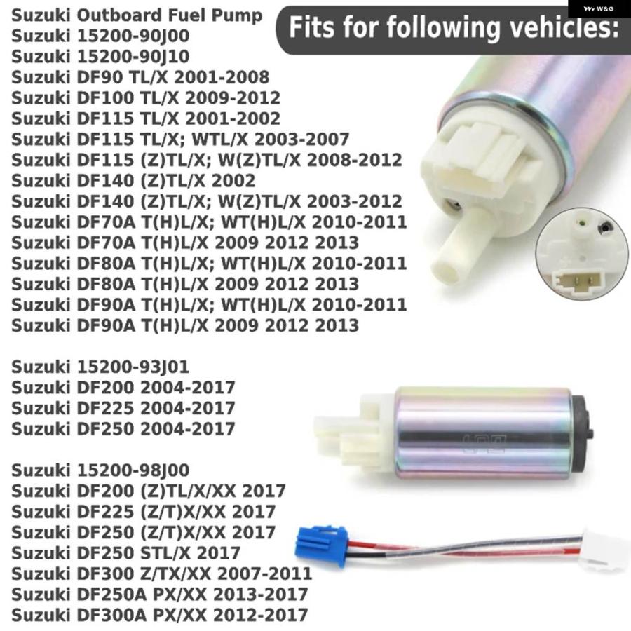 並行輸入品燃料 ポンプ フィルター 付き スズキ DF90 DF100 DF115 TL/X WTL/X DF140 DF70A DF80A DF90A 15200-90J00 15200-90J10の画像