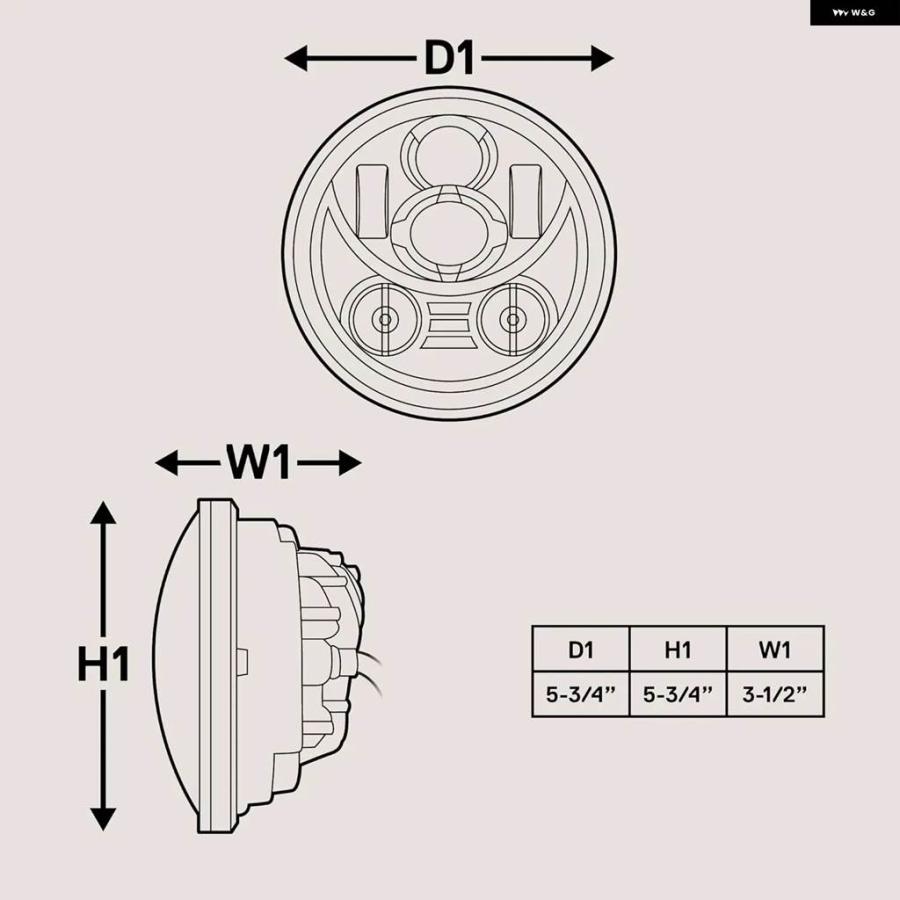 並行輸入品5.75インチ 5-3/4インチ LED オートバイ ヘッドライト ハーレー スポーツスター 1200 XL1200L XL1200C 883 XL883 883L XL883R 48の画像