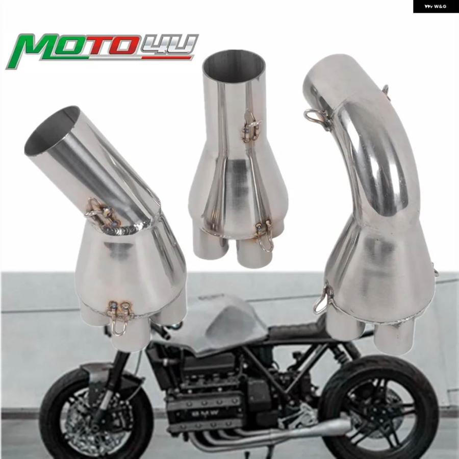 並行輸入品BMW K75 K100 K100RS K1100 ステンレス マフラー アダプター 4-IN-1 コレクター バイク カフェレーサー アクセサリーの画像