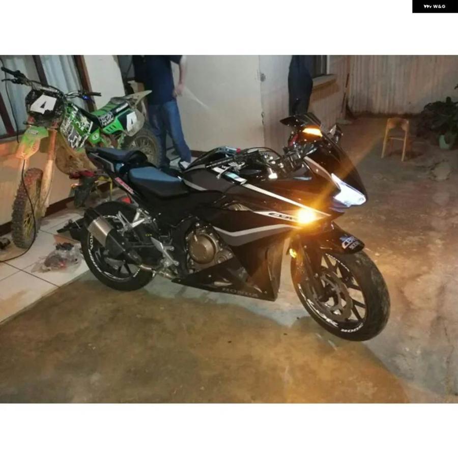 並行輸入品オートバイ 一体型LEDウィンカー リアビューミラー ヤマハ YZFR1 1999 2000 2001-2009 FZ1 FAZER FZ6 FZ6S FJR1300の画像
