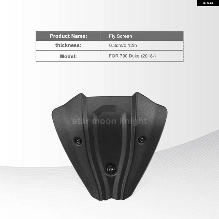並行輸入品バイク 小型フライスクリーン フロントガラス フェアリング 風よけ 風よけ 風よけ デフレクター 790 DUKE 2018- 2023 2024 2025の画像