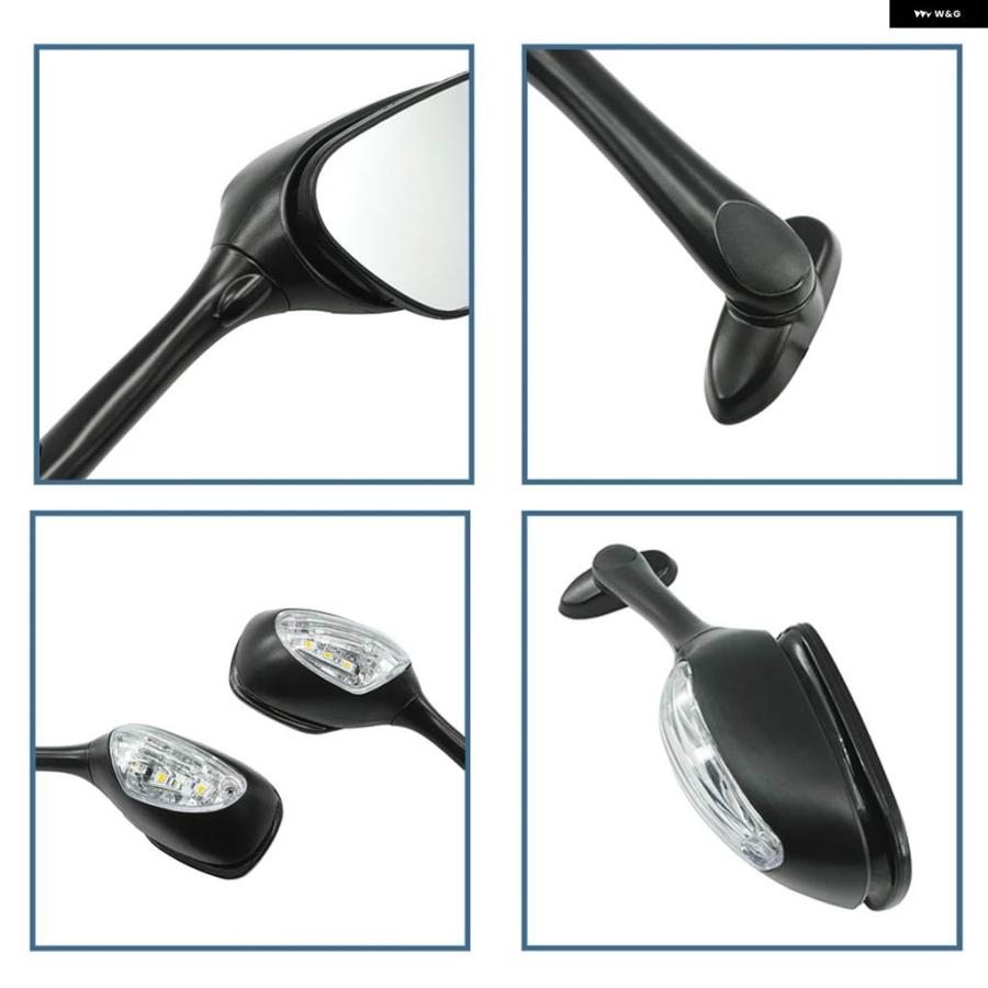 並行輸入品オートバイ アクセサリー スズキ 750 1000 GSXR600 2006-2010 K6 K7 K8 バックミラー LED ウィンカーライトの画像
