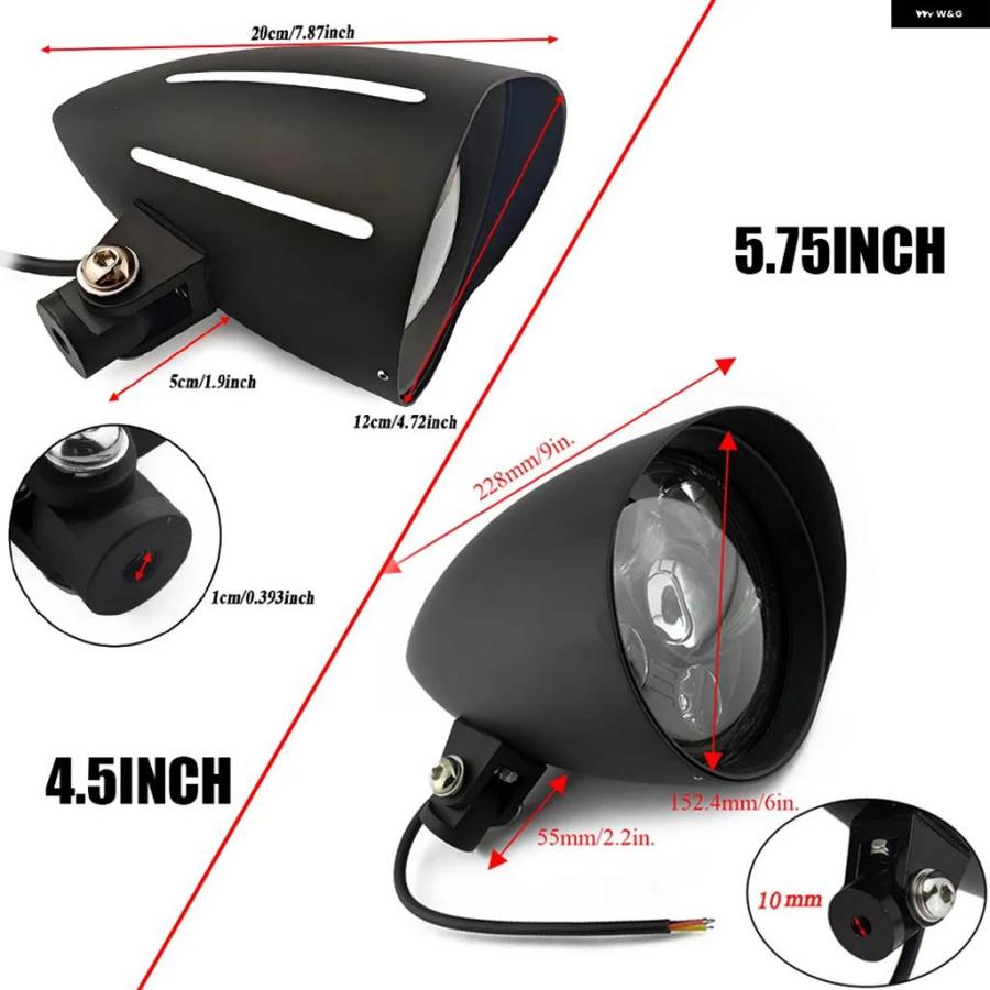 並行輸入品ブラックバレット トライバー 4.5インチ 5.75インチ バイク