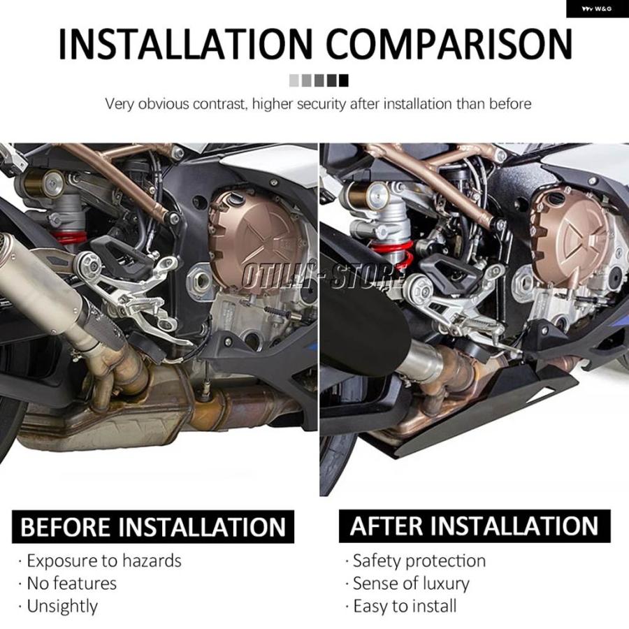 並行輸入品BMW S1000RR M1000RR R M 1000RR 2019-2023 エンジン 排気 ベリーパン プロテクター カバー シャーシロアシールド フェアリング ガードの画像