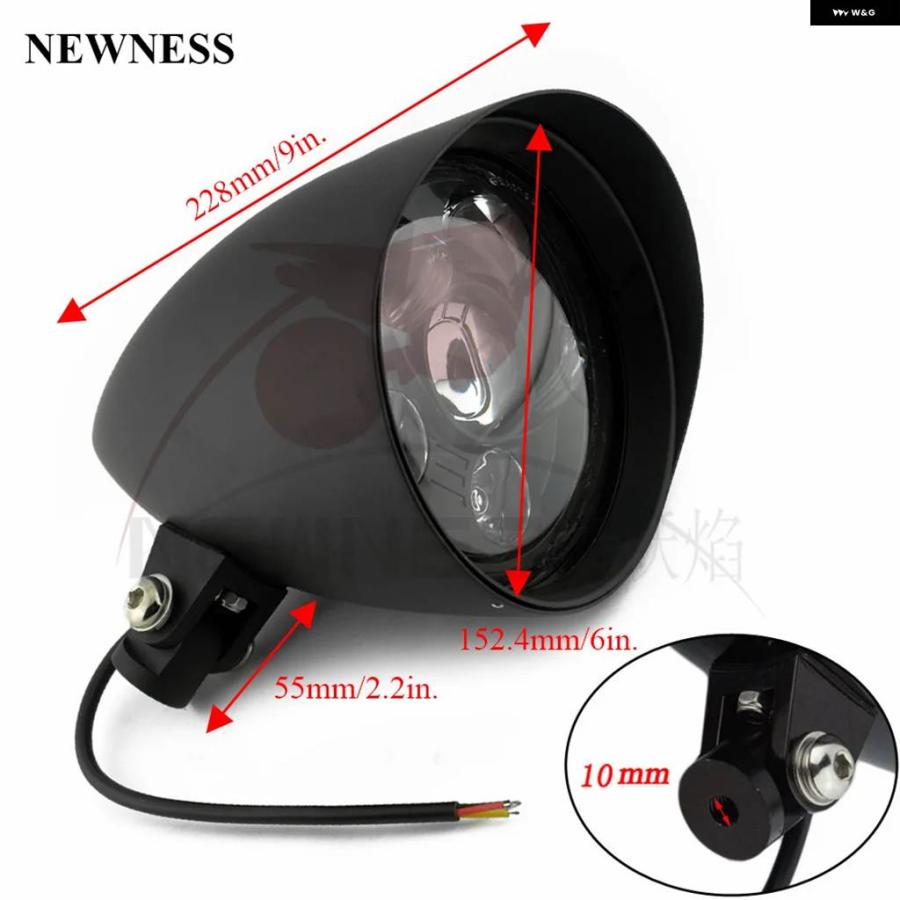 並行輸入品5.75インチ 6灯 LED ヘッドライト オートバイ バレット