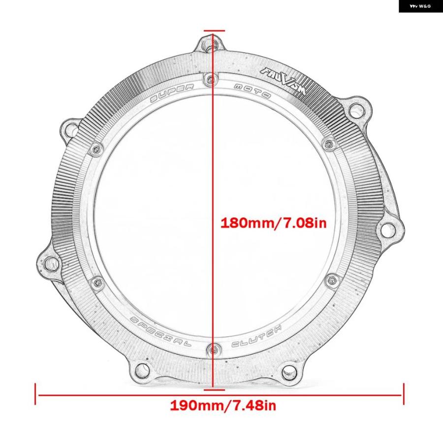 並行輸入品ヤマハ YZ450F 2003-2009 WR450F 2003-2015 YZF WRF 450 YZ WR 450F クリアクラッチカバー オートバイ エンジン クリアガード_9