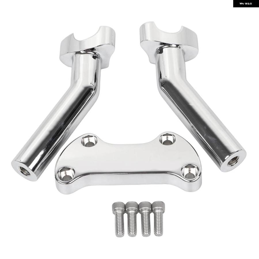 並行輸入品6.5インチ オートバイ ハンドルバー ライザー 1インチトップクランプ ハーレー ダイナ スーパー ワイドグライド ファットボーイ FLSTF ソフテ_2